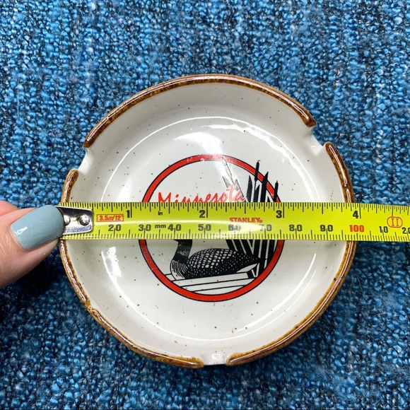 Minnesota Speckled Ceramic Ash Tray Souvenir Piece - Picture 5 of 6